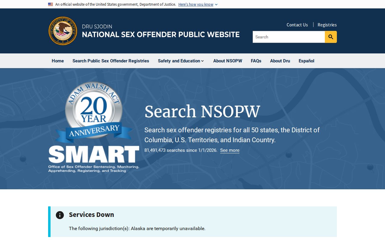 National search option for an Adams County sex offender lookup