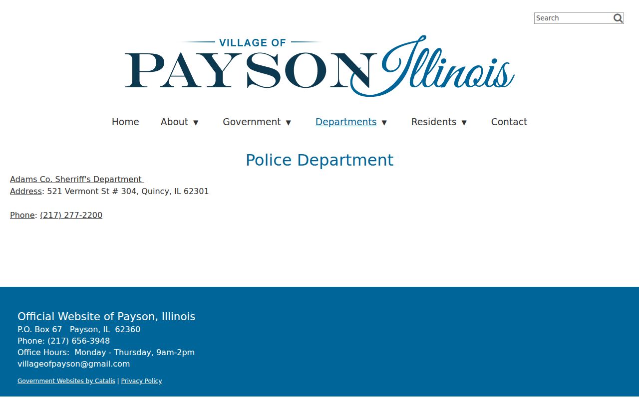 Payson criminal records routed to Adams County Sheriff